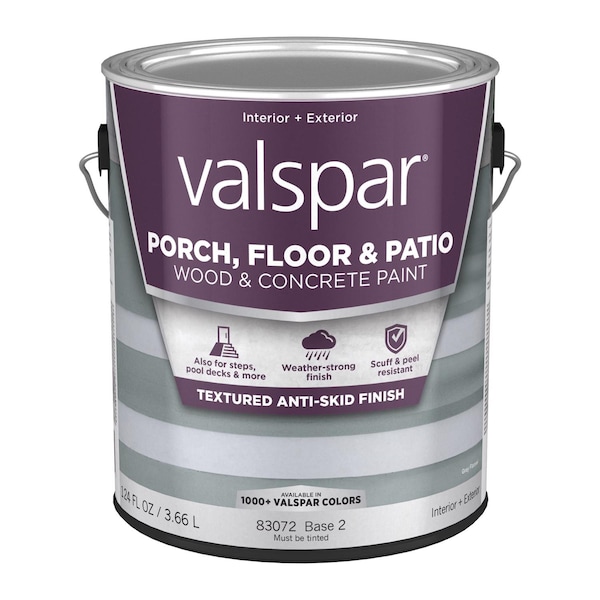 Valspar Valspar Porch Floor & Patio Anti-Skid Base 2 Floor Paint 1 gal 009.0083072.007 - main